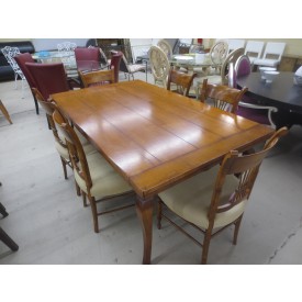 Dining Set - Baker Milling Road Maple Extension Table w 6 Chairs Made in Italy