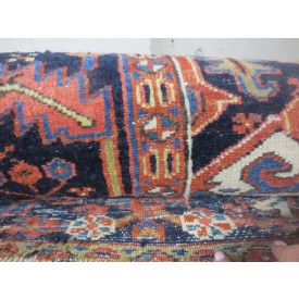 Rug - 10x13 Persian Orange Background w Blue and Cream Accent